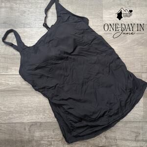 Aqua Eve Straight Neck Tankini Top Size L